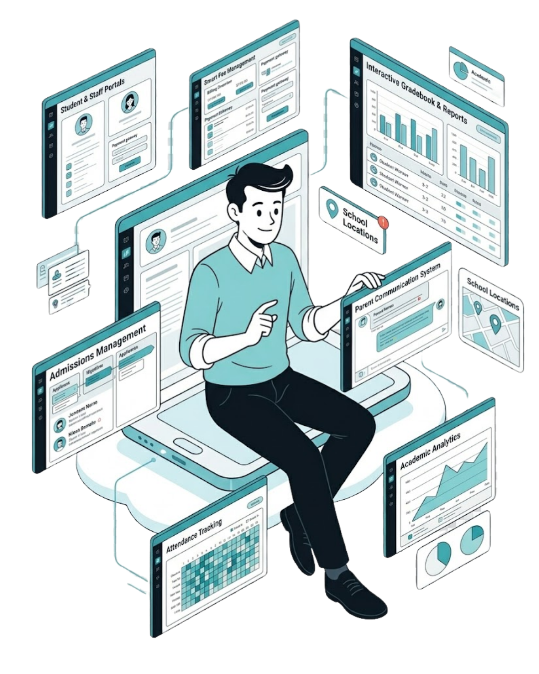 NX School Management Suite Mockup