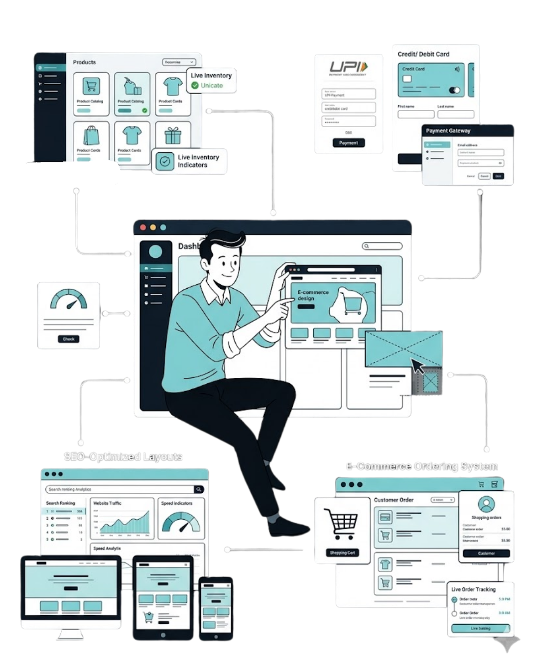 Web Development and E-Commerce Mockup